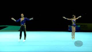 Spain ESP  2018 Acrobatic Worlds Antwerpen BEL  Dynamic Mixed Pair [upl. by Calloway]