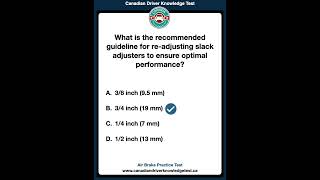 Air Brake Practice Test  Audio  Canadian Driver Knowledge Test canadiandrivingtest drivingtest [upl. by Giark]