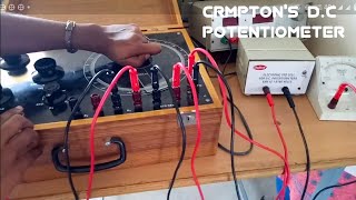 Crompton dc potentiometer demonstration in electrical measurements lab [upl. by Ahsilahs]