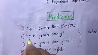 discrete math bangla tutorial 24  Predicate [upl. by Aileahcim]