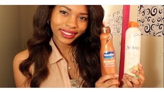 Vaseline Spray and Go Lotion vs St Ives Fresh Hydration Lotion Review and Demo [upl. by Serg197]