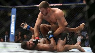 Stipe Miocic Brutally KOs Alistair Overeem Overeem Makes Delirious Claims After Fight [upl. by Coop]