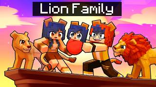 Having a LION FAMILY in Minecraft [upl. by Asp]