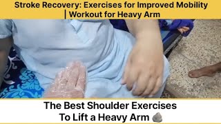 Stroke Recovery Exercise For Improved Mobility  Workout For Heavy Arm [upl. by Kauslick436]