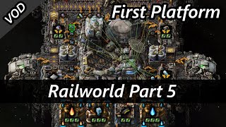 Finally Enough for Kovarex and Travel Platform Design in Railworld Factorio VOD Part 5 Space Age DLC [upl. by Anaiek]