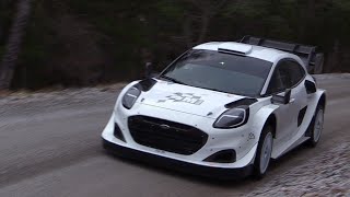 Tests Rallye Monte Carlo 2024  Adrien Fourmaux  Ford Puma Rally1  Flat Out [upl. by Chon]