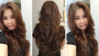 How to cut your own hair at home in long layers  Easy Long Layers Haircut [upl. by Lisle401]