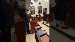 Alesk Rebbe Davening In Ungvar Chabad House  Cheshvan 5785 [upl. by Odnomar434]