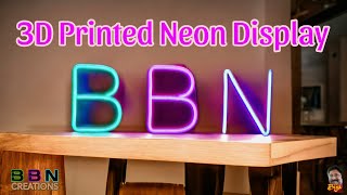 How to make 3D Printed Neon LED Display diy neonsign [upl. by Danforth]