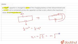 A 15 mu F capacitor is charged to 57 voltThe charging battery is then disconnected an [upl. by Ethelyn989]