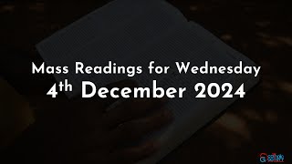 Catholic Mass Readings in English  December 4 2024 [upl. by Noyerb]