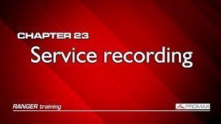 RANGER analyzers tutorial 23 Service recording [upl. by Holmann]