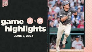 Braves vs Nationals Game Highlights 6724  MLB Highlights [upl. by Hegarty]