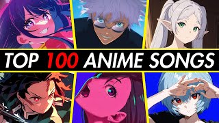 TOP 100 Most Streamed Anime Songs OPENING  ENDING  OST [upl. by Tami563]