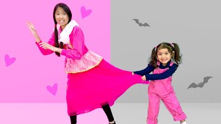 Pink vs Black Colors Challenge Pretend Play with Wendy and Alex [upl. by Primaveria772]