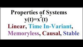 Properties Of Systems  Example 1 [upl. by Sunday]