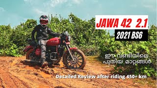 JAWA 42 21 വണ്ടിയിലെ പുതിയ മാറ്റങ്ങൾ😍🤩  DETAILED MALAYALAM RIDE REVIEW  WATCH BEFORE YOU BUY [upl. by Srini307]