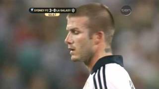 Beckham Awesome Free kick vs Sydney [upl. by Annayrb]