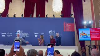 Pedro Almodóvar Tilda Swinton amp Julianne Moore at Venice Press Conference for ‘The Room Next Door’ [upl. by Dahlia]