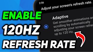 How to Turn On 120hz Refresh Rate on Samsung Galaxy M35  Change 60hz to 120hz Samsung [upl. by Htenaj]