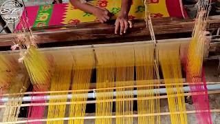 ikkat sarees making Handloom weavers [upl. by Ahsenar]