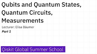 1 Qubits and Quantum States Quantum Circuits Measurements  Part 1 [upl. by Ayotahc215]