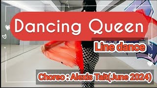 Dancing Queen Line DanceAbsolute Beginner Line Dance댄싱퀸 라인댄스가사포함왕초급라인댄스비기너라인댄스은평구라인댄스 [upl. by Ixel]