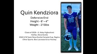 Quin Kendziora  Class of 2026 🏈🏈 Football Recruiting Highlight Video 🏈🏈 [upl. by Bethena]