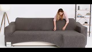 How To Install L Shaped Couch Sectional Slipcover [upl. by Eiramrefinnej]