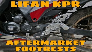 Lifan KPR  Aftermarket Footrests [upl. by Amaerd]