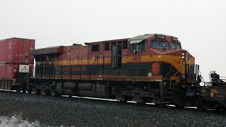 Fouled Horn CPKC Train 104 East Mile 14017 Brooks Subdivision Strangmuir Alberta January 3 2024 [upl. by Sreip833]