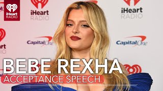 Bebe Rexa Acceptance Speech  Dance Song Of The Year  2023 iHeartRadio Music Awards [upl. by Aiceled]