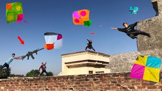 gun kite shoot no school three kites kite fly kiter daily life storykiteflying [upl. by Aduhey]