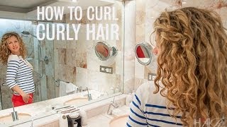 How to re style curly hair on the second day [upl. by Veejar]