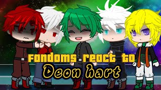 Fandoms not strangers react to Deon hartMine 🌹description [upl. by Krysta]