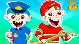 Community Helpers Song  More Nursery Rhymes amp Kids Songs  Nomad kids Cartoon [upl. by Anaig]