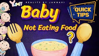 EP61BABY NOT EATING FOOD TIPS FOR NEW MOMSTELUGU​⁠realitybyjahnavi [upl. by Elleinwad]