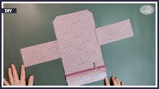 How to make a zipper pocket in a new way 💐 Making fabric wallets [upl. by Secnirp]