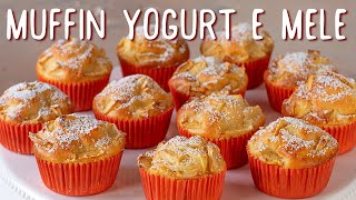 🍎 MUFFIN SOFFICI YOGURT E MELE 🍎 Ricetta Facile  Fatto in Casa da Benedetta [upl. by Mcneil]