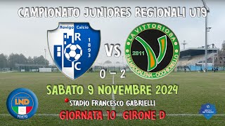 U19 R ⚽ Live  Rovigo  La Vittoriosa 02 [upl. by Naginarb]