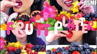 ASMR FRUIT PLATTERS Dragon fruit Star fruit and more [upl. by Yelena]