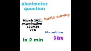 planimeter question basic survey [upl. by Sarena793]