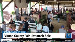 2024 Vinton County Fair Livestock Sale 72724 [upl. by Letrice]