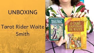 Tarot Rider Waite Smith  Resenha  Unboxing 1 [upl. by Derr687]