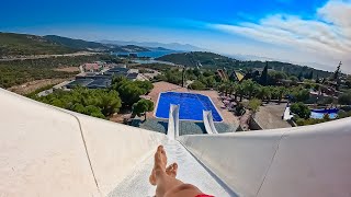 Slide and Fly Water Slide at Adaland Water Park in Kusadasi Aydin Turkey [upl. by Bainbrudge]