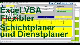 Einstellungen für ActiveX Steuerelemente Flexibler Schichtplaner und Dienstplaner in Excel VBA [upl. by Reklaw]