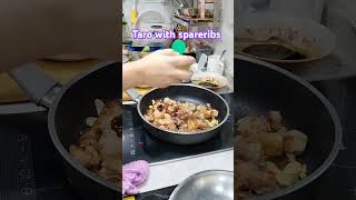 Taro with spareribs spareribs food ofwhkvlogger cooking buhayofwhk youtube youtubeshorts [upl. by Nilatak819]