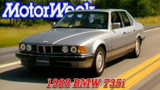 1988 BMW 735i  Retro Review [upl. by Vowel]