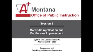 Session 8 MontCAS Application amp Continuous Improvement [upl. by Celestyna865]