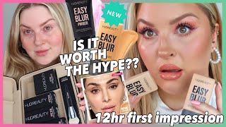 NEW 😱 Huda Beauty Easy Blur Foundation 🛍️ FIRST IMPRESSION REVIEW [upl. by Edroi]